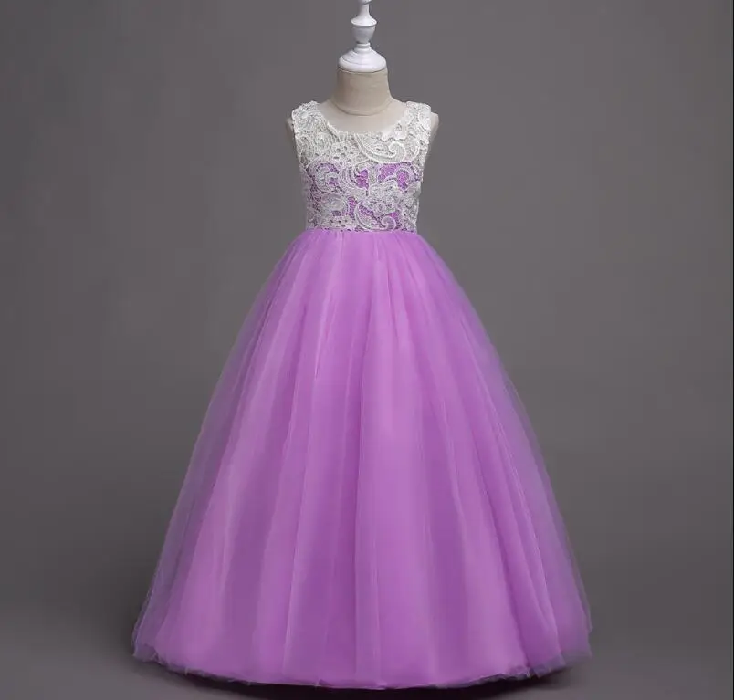 

Lace Appliques Flower Girl Dresses Ball Gowns Girls Baby Communion Dresses Pageant Dress 2018 Real Photo