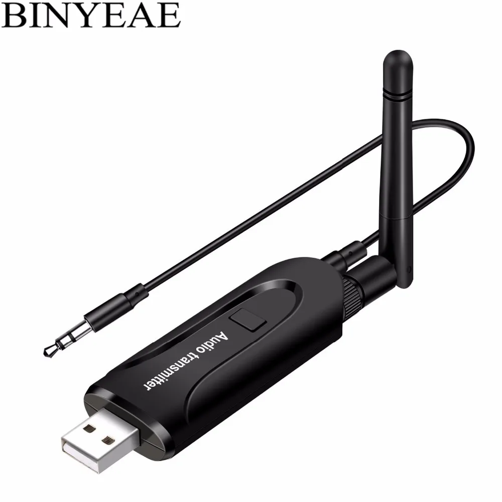 Bluetooth 4,1 Aux 3,5 мм USB музыкальный передатчик беспроводная звуковая карта USB с антенной для ТВ ПК планшета ноутбука Двойное декодирование