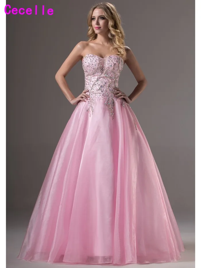 Sparkle Panjang Formal Pink Ball Gown 