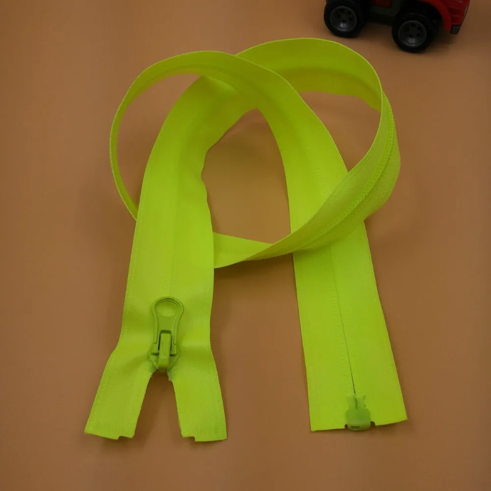 New 5 Fluorescence Open End Plastic Waterproof Nylon Zipper 70cm 2pcs zip Sewing Repair DIY
