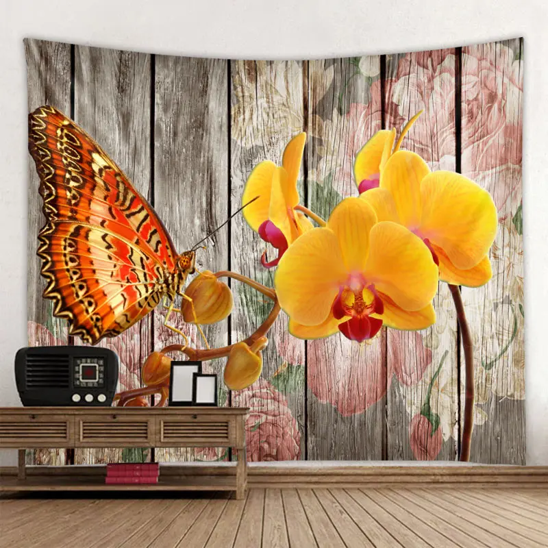 XIANYUNHE 3D Деревянный цветочный принт Гобелен Мандала гобелен Бохо круглое пляжное полотенце Toalla солнцезащитное одеяло богемный Коврик для йоги - Цвет: Коричневый