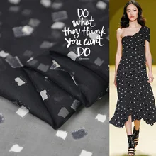 Черный Жаккардовый шелк Марля 3d выгорания шелк материал тутового 100 см* 110 см