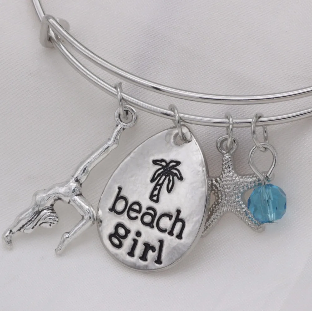 Fashion inspirational jewelry yoga girl sea star Jewelry Beach girl Bracelet Expandable Bracelet