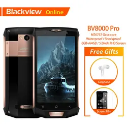 Blackview BV8000 Pro 5,0 дюйма IP68 Водонепроницаемый прочный мобильный телефон 6G + 64G Восьмиядерный FHD + ips Экран Android 8,0 NFC gps смартфон