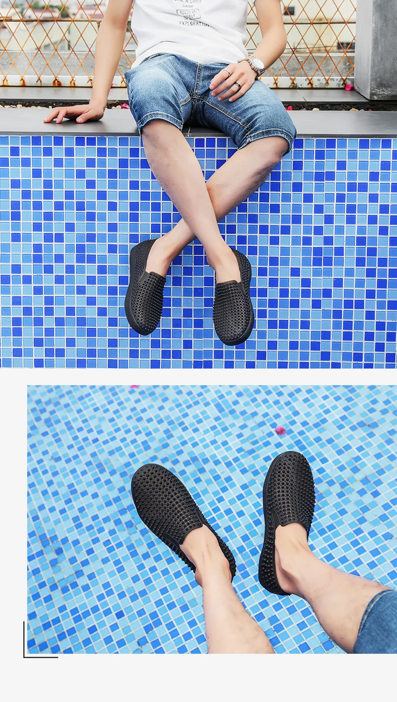 Летняя обувь для воды мужские спортивные сандалии Нескользящая пляжная обувь создание Мужские сабо zapatillas hombre для путешествий вверх по реке Акваобувь