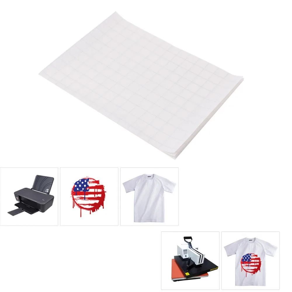 5 Sheets/Lot A4 Size Iron On Transfer Inkjet Heat Transferring Printing