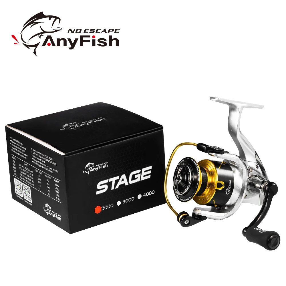 Anyfish этап Спиннинг рыболовная Катушка 2000/3000/4000/5000/6000 Шестерни соотношение 5 0: 1/4. 7:1