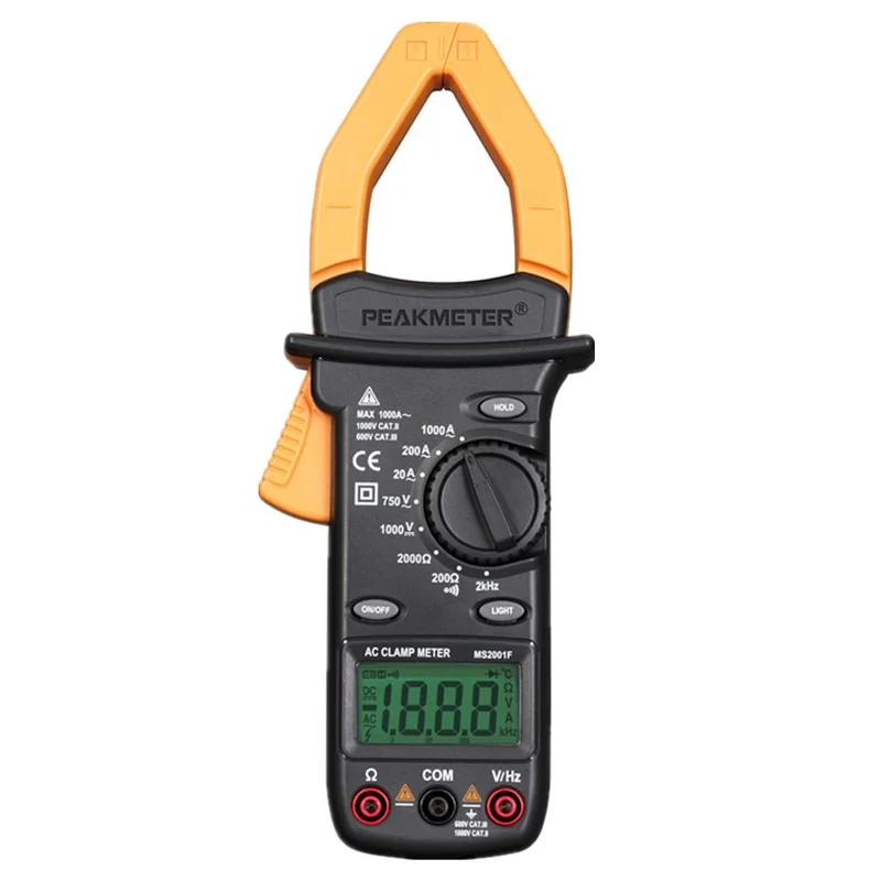 

MASTECH MS2001F 31/2 bit AC Digital Clamp Meter Ammeter Voltmeter Ohm Continuity / Diode Test