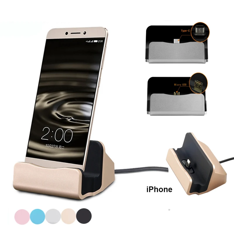 

Usb Type C Docking Station Micro USB Dock Stand Charger Charging Cradle Holder For Xiaomi Mi 5 Mi5/Huawei P10 P9 iPhone 7 8
