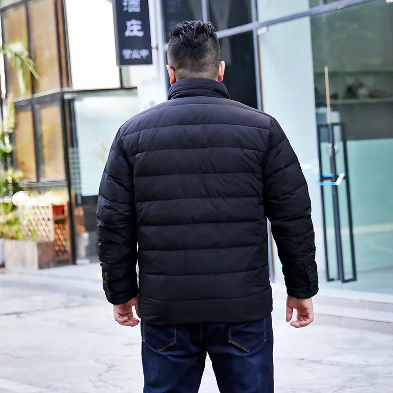 Супер большой 13xl 185 см зимнее толстое теплое пуховое пальто со стоячим воротником мужская верхняя одежда размера плюс XL-6XL7XL8XL9XL10XL11XL12XL13XL