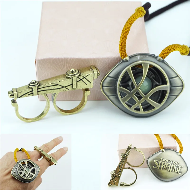 

Doctor Strange Fly Sling Ring Power Ring The Gate of Time Space Eye of Agamotto Alloy Metal Jewelry Cosplay Prop Collection Gift