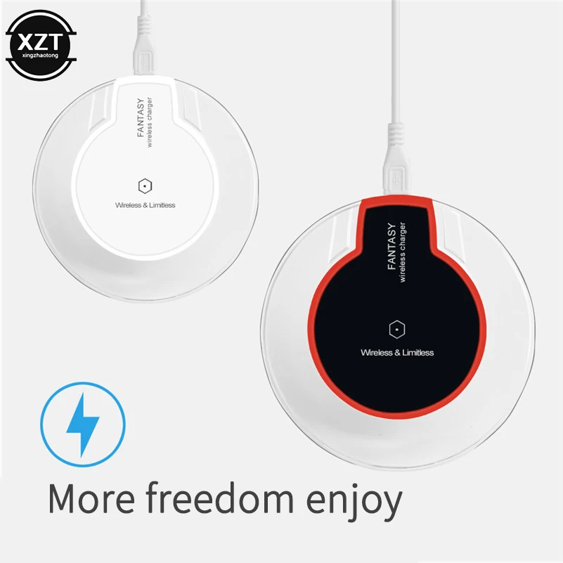 

Qi usb Wireless Charger Receiver Led Fast Charging Pad For Xiaomi iphone XS X XR 8Plus Samsung Huawei USB Mobile Phone Charger