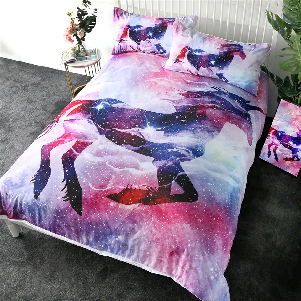 Unicorn Clouds Twin Ful Queen Duvet Cover Sets -Unicorn Fashion
