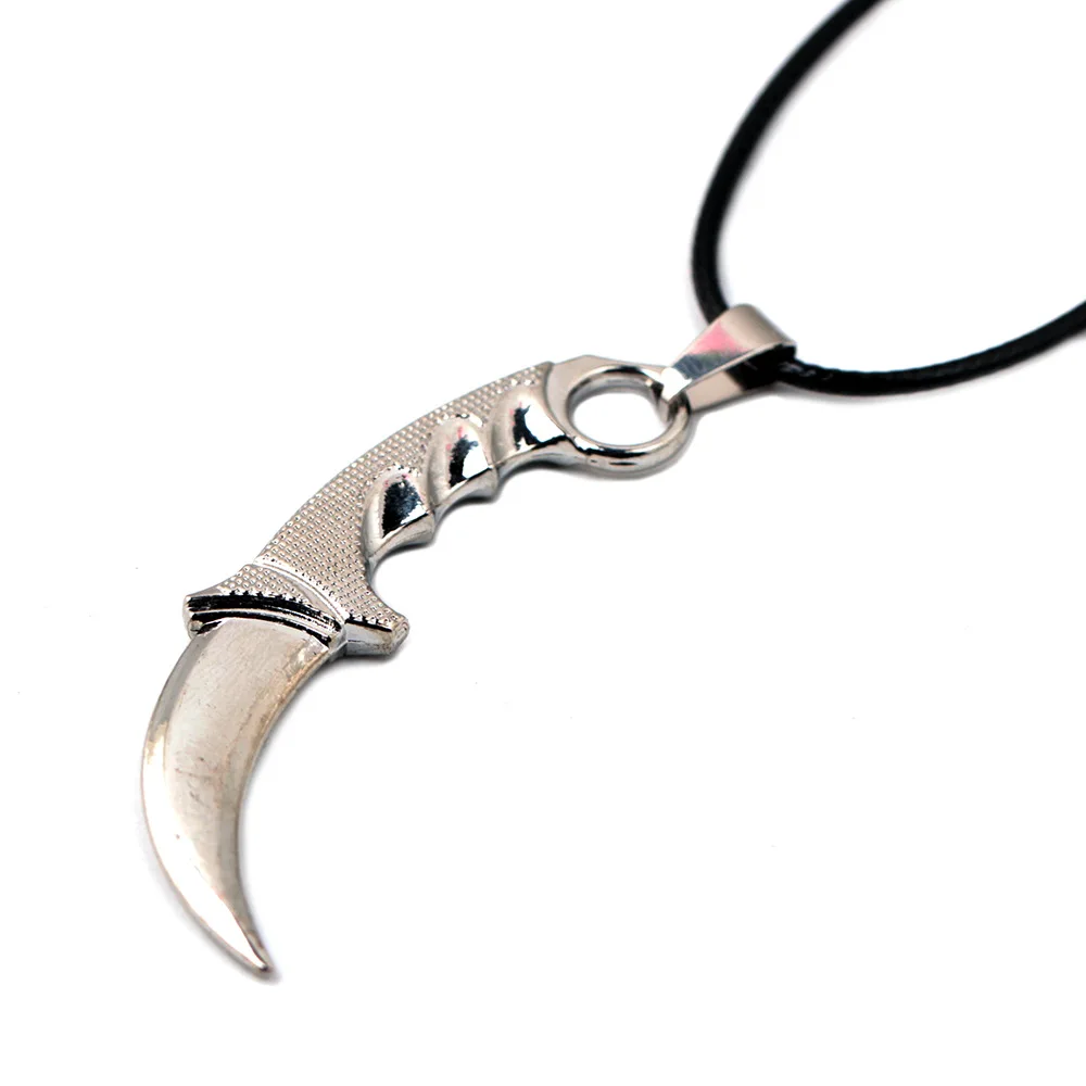 10 шт./лот CSGO Karambit бабочка ожерелья для мужчин CS GO кожаная цепочка ожерелье оружие