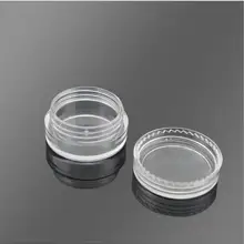 100 шт 3g прозрачная банка с кремом, 3CC мини пустой контейнер для образцов Clera, пустые косметические контейнеры получателей de Plastico
