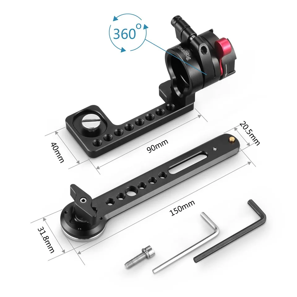 SmallRig двойная камера Регулируемая EVF крепление монитор поддержка с ARRI розетка БЫСТРОРАЗЪЕМНАЯ установка 1938