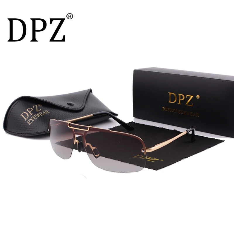 

DPZ Fashion Polarized Sunglasses Men women Brand Designer rays HD Goggle Men's Integrated Eyewear Sun glasses UV400 with box
