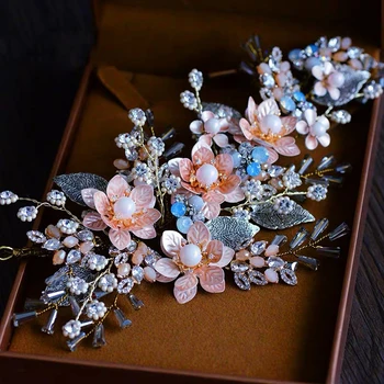 

Baroque Retro Handmade Brides Hairbands Brides Headdress Wedding Hair Accessory Rhinestone Evening Hair Jewelry