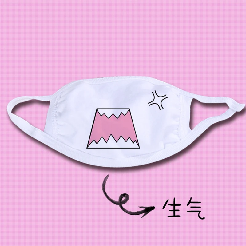 Kawaii Dust Mask, 1 шт., Kpop, милая, аниме, мультяшная маска, муфельная, душевная маска, Kpop, смешная, унисекс, хлопковая маска