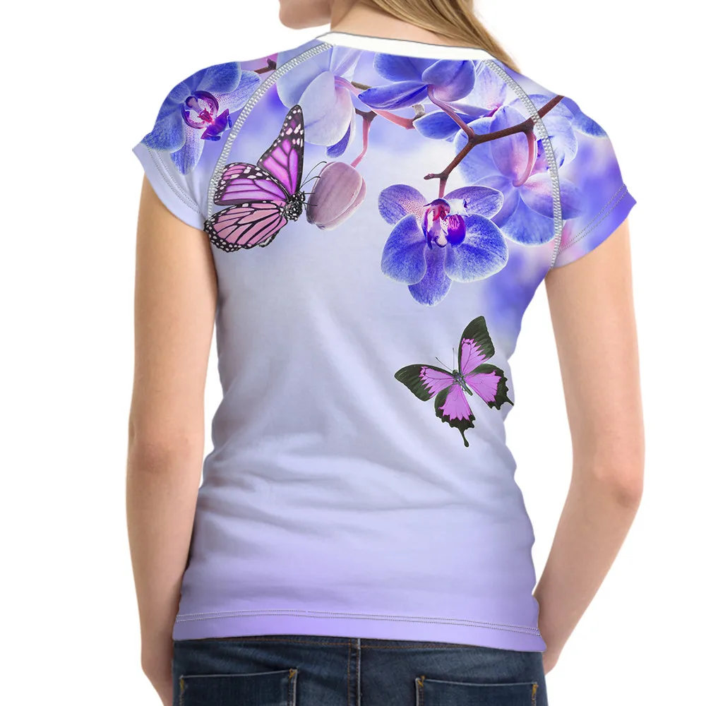purple flower shirt