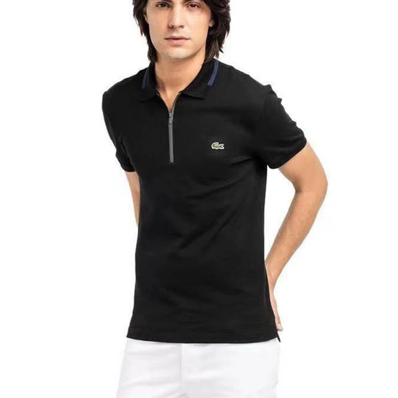 2019 summer running T-shirt men's cotton short-sleeved square collar loose ins mouth youth trend short-sleeved men