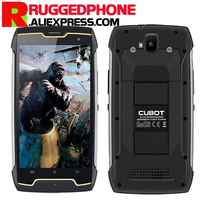 

Cubot KingKong 4400mAh IP68 Waterproof Dustproof Shockproof MT6580 Quad Core 5.0"Android 7.0 Cellular 2G RAM 16G ROM Smartphone