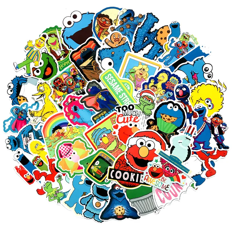 

50pcs/lot Sesame Street Scrapbooking Stickers /Decorative Sticker /DIY Craft Photo Albums Kids Birthday Present Party Favor