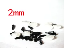 New Arrival Plastic eyes 2mm Black Safety Eyes Plastic Doll eyes For Bear Doll Animal Puppet
