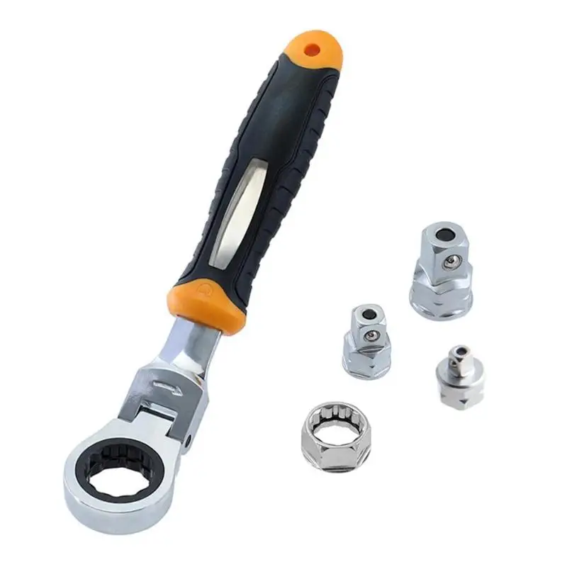 

5pcs/set Telescopic Extendable Long Handle Ratchet Socket Wrench Spanner