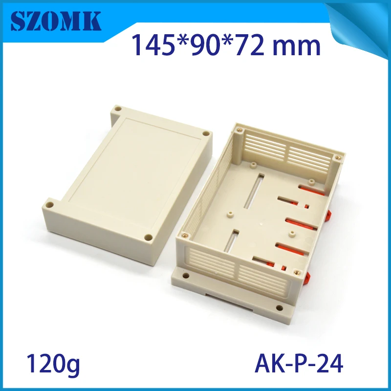 plastic din rail enclosure box junction housing abs control enclosure szomk din boxes power supply distribution project case  (4)