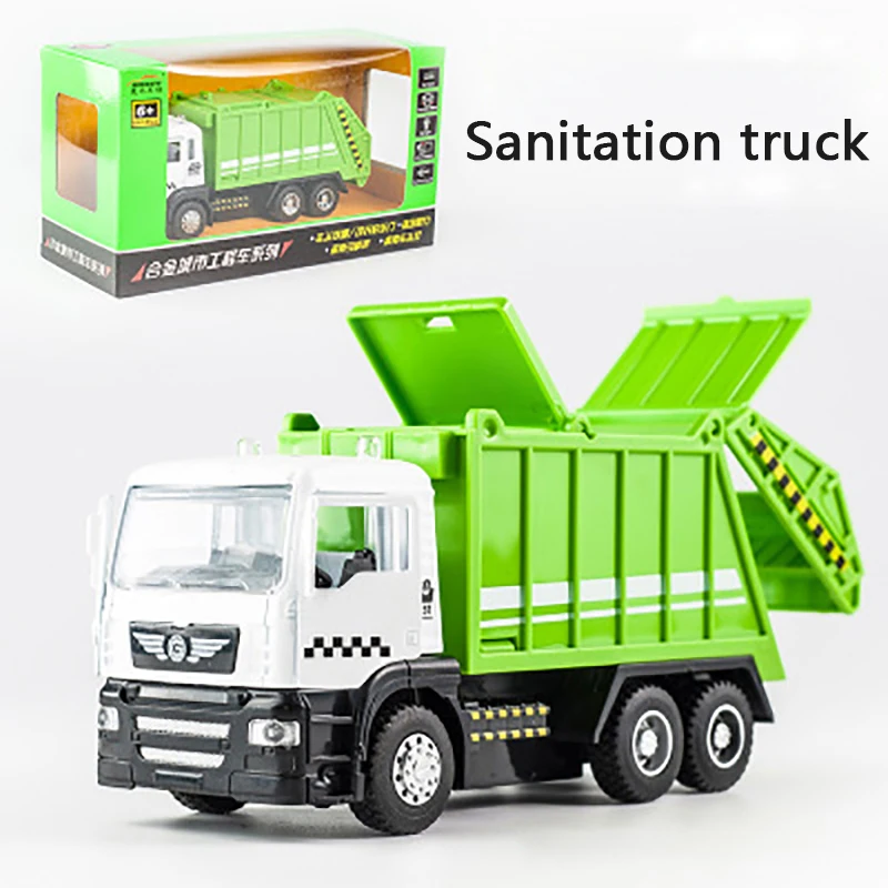 

KIDAMI 1:50 Engineering vehicle Pull Back Diecast Car Model Toy with sound light Gift toys for children