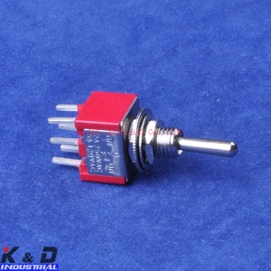 

10PCS Red Mini Toggle Switch DPDT ON-OFF-ON Guitar Amp