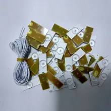 Grânulos da lâmpada de 3v smd com o fliter ótico da lente para o reparo da tevê do diodo emissor de luz de 32-65 polegadas (20 pces 3v com cabo)
