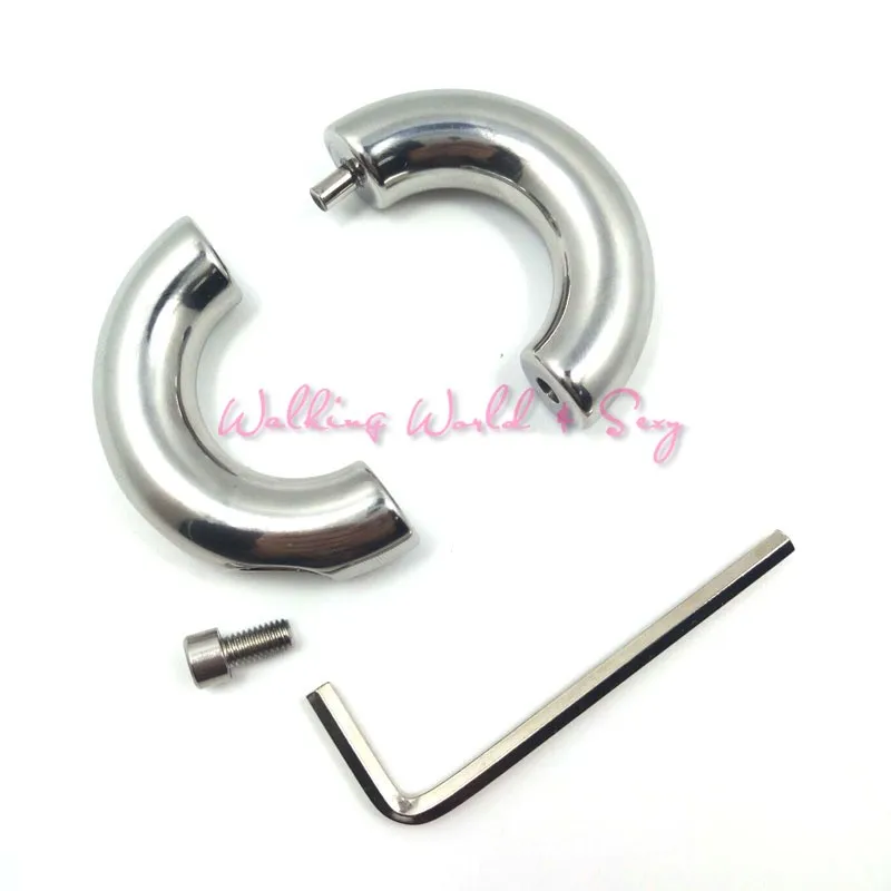 15mm Thick Heavy Metal Screw Locking Penis Ring Stainless Steel Cock Ring Scrotum Testicle Lock Ball Stretcher Sex Toys For Men (11)