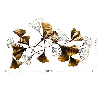 Современные листок гинкго настенные подвески для самодеятельного творчества украшения дома гостиной диван фон Офис крыльцо 3D настенные украшения - Цвет: style1