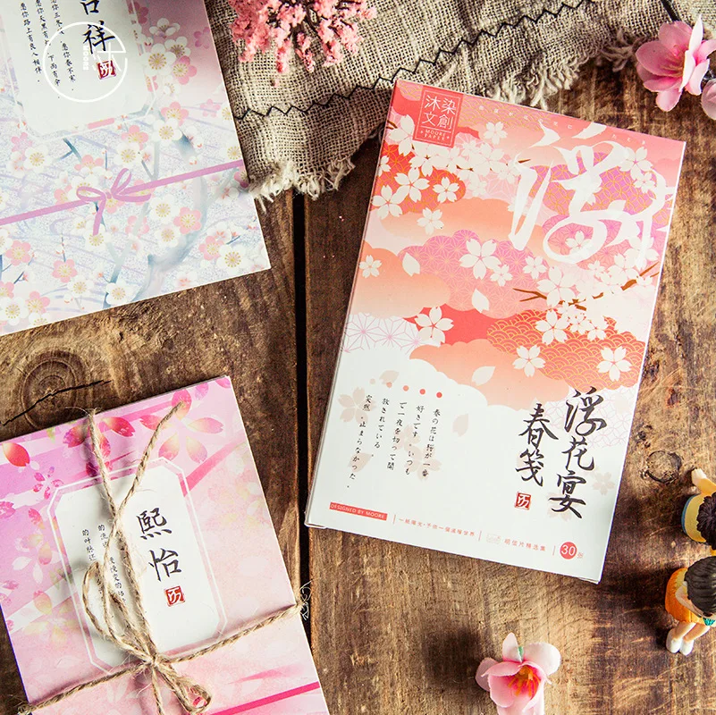 

30 Sheets/Set Beautiful Floating Fower Postcard/Greeting Card/Message Card/Birthday Letter Envelope Gift Card