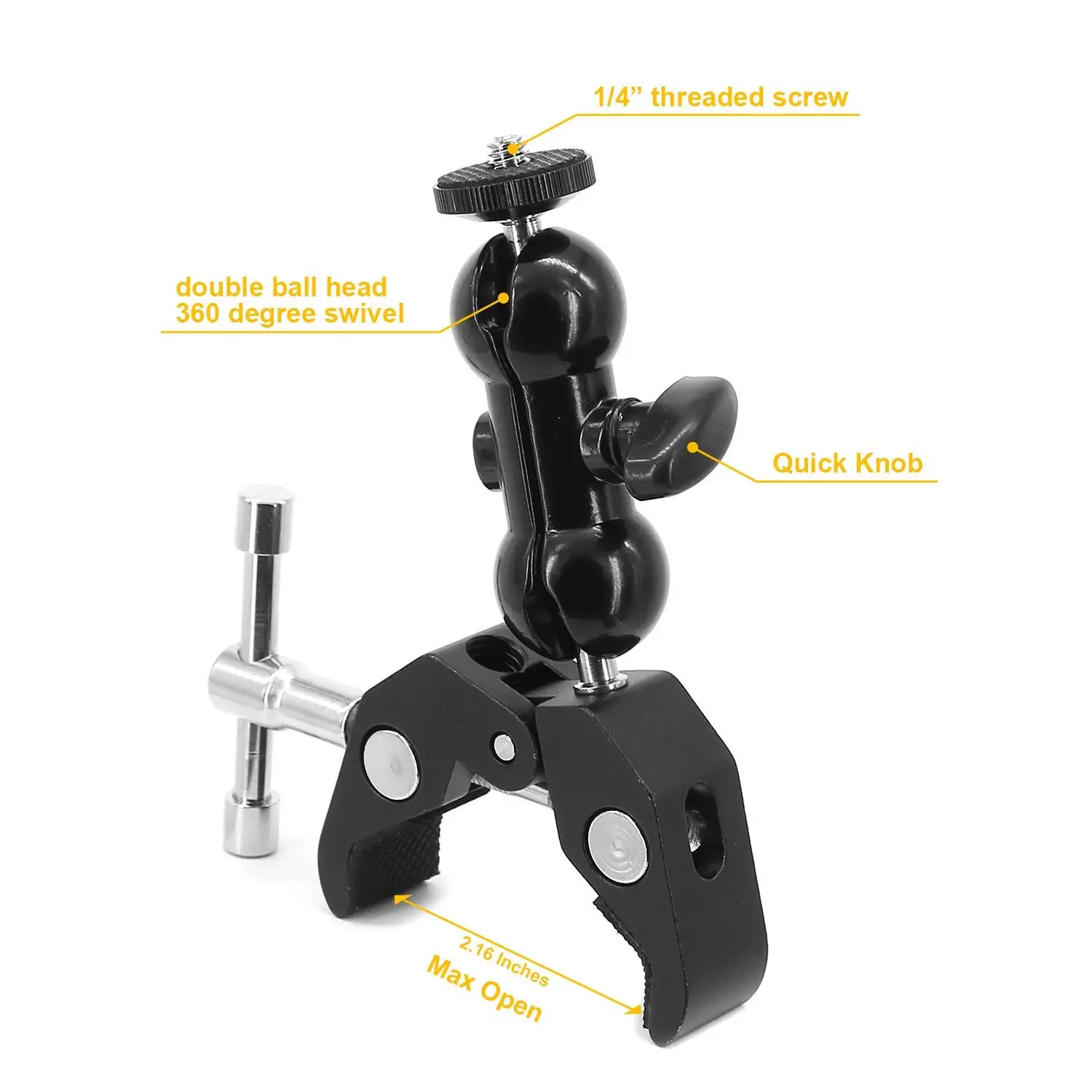 TTKK Double Ballhead Ball Arm Camera Clamp Mount Monitor Mount Bracket with Super Clamp for Ronin M Ronin MX Freefly MOVI TTKK Double Ballhead Ball Arm Camera Clamp Mount Monitor Mount Bracket with Super Clamp for Ronin M Ronin MX Freefly MOVI