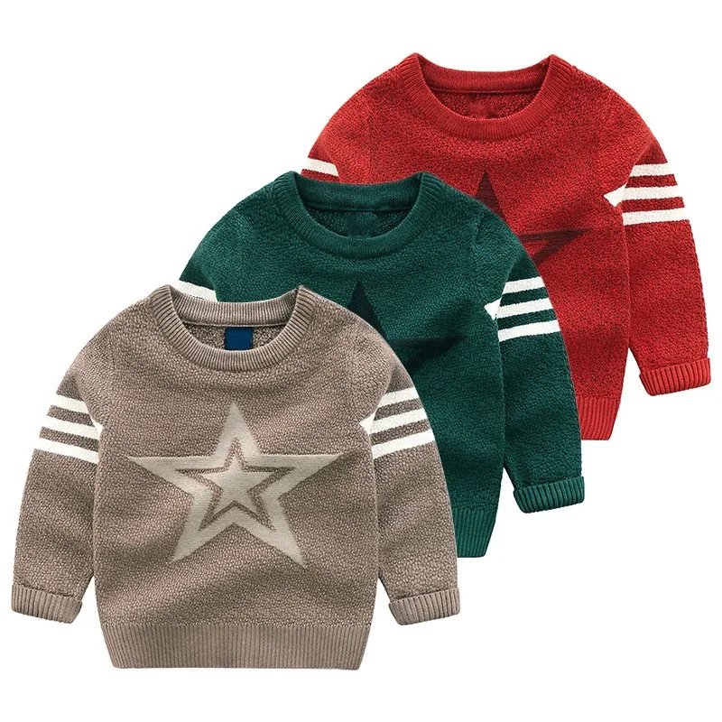 Baby Boy Pullover Tops Tiny Cottons Boys Sweater Autumn Winter Long