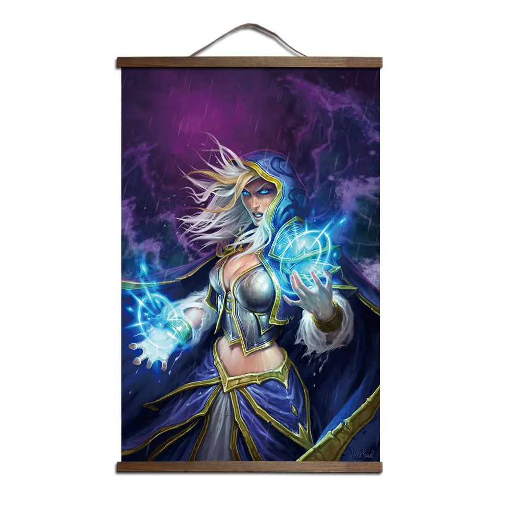 Плакат World of Warcrafts Lich King декоративная живопись Sylvanas Windrunner для HD твердой древесины висячий Свиток Плакат без рамки - Цвет: 16