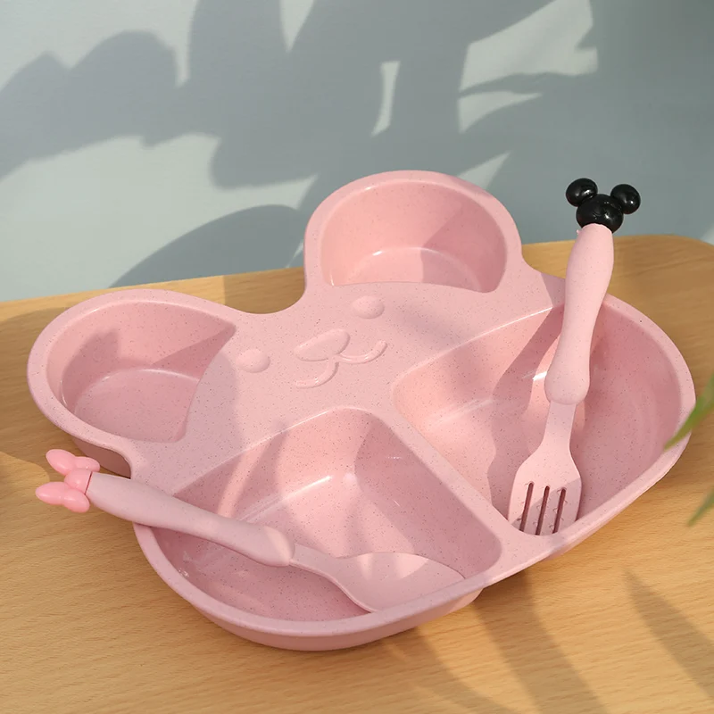 Wheat Straw Children Cartoon Tableware Set Baby Dinner Plate Feeding Dishes Toddler Training Bowl Spoon Fork for Kids With Box Wheat Straw Children Cartoon Tableware Set Baby Dinner Plate Feeding Dishes Toddler Training Bowl Spoon Fork for Kids With Box