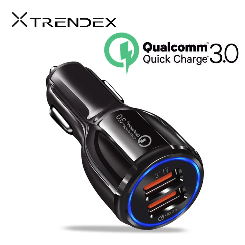 

Trendex 30W 3.1A Quick Charge 3.0 QC3.0 Dual USB Fast Charging Car-Charger Adapter For Sony Xperia 1 10 Plus XZ3 XZ2 Premium XA2
