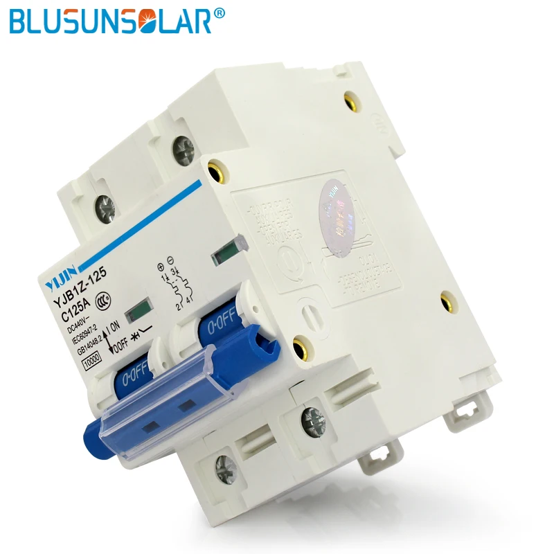 (50 шт./лот) 2P 125A DC440V MCB фотоэлектрический мини DC Автоматический выключатель