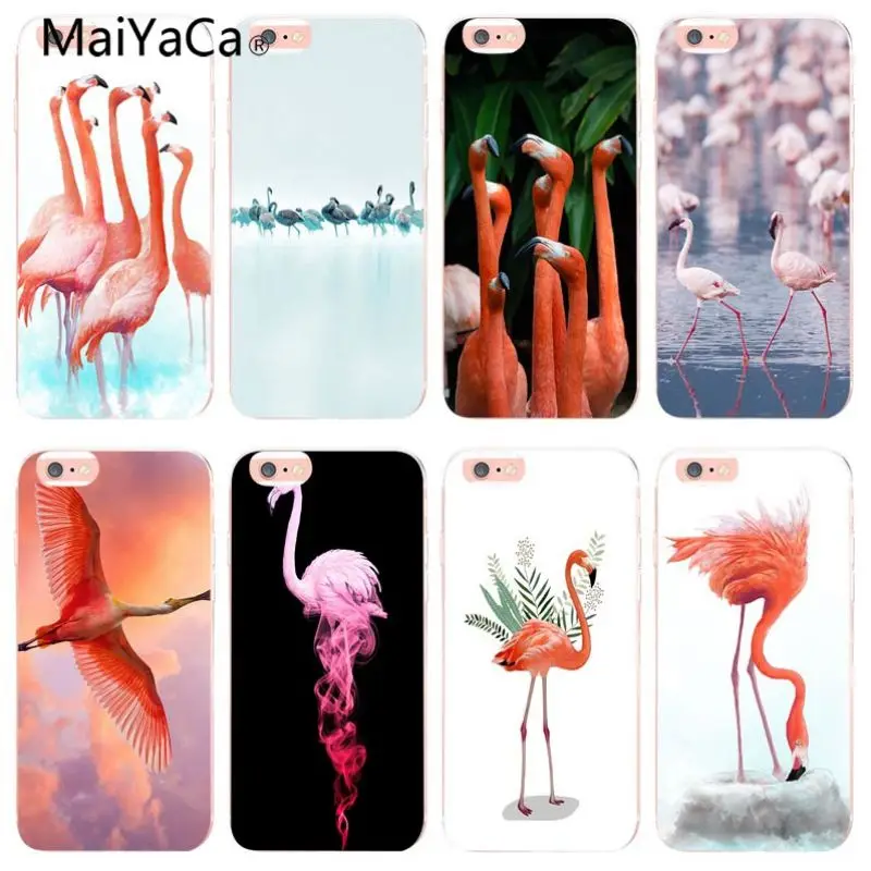 MaiYaCa Flamingos Case For iphone 7 7plus On Sale Luxury Cool Phone Accessories Case For iPhone 5s X 8 8plus 6S 6plus Cellphones