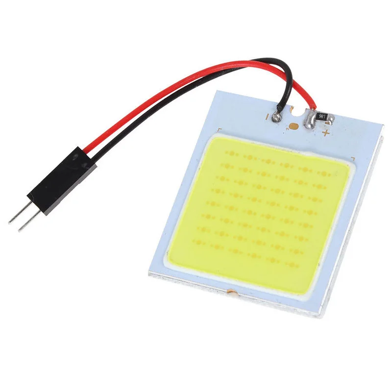 10pcs/lots 12V 6W 48SMD COB LED Car Interior Dome Panel T10 Festoon Light Lamp Bulb