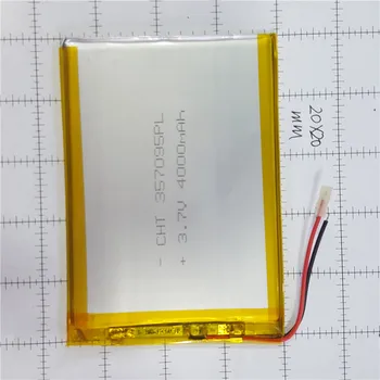 

lithium polymer battery 3.5x70x95mm 3.7v 4000mah tablet battery 2 wire