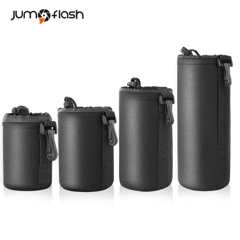 

4pcs Camera Lens Case Pouch Waterproof Thick Protective Soft Neoprene Small Medium Large X Large Camera Pouch For DSLR Camera