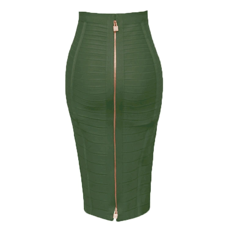 Плюс размер XL XXL летняя модная сексуальная молния повязная юбка дизайнерская трапециевидная юбка-карандаш Faldas 58 см