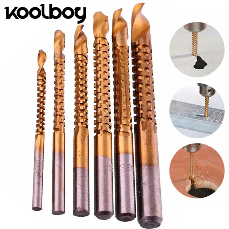 Koolboy HSS 4241 6 шт./компл. твист сверло для столярных работ деревообрабатывающие