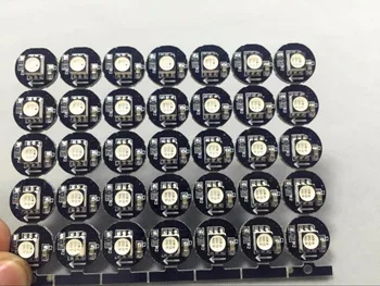 

DC5V WS2811 5050 SMD addressable pixel PCBA,1pcs 5050 SMD LED;size:10mm diameter;0.24W;BLACK PCB