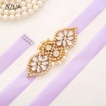 Элегантный жемчуг свадебный пояс Лента Свадебная со стразами розового золота Стразы пояс к свадебному платью для свадебных аксессуаров Y111G